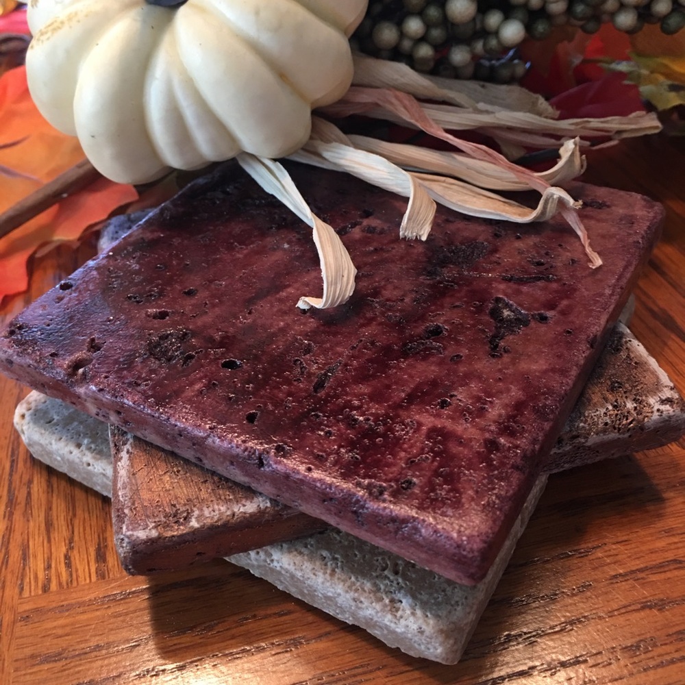 Natural stone coasters
